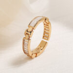 Champagne Gold Bone Light Luxury High Jewellery Ring For Women - Image 2