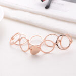 Heart Finger Ring Bracelet 2 in 1 Women Jewellery - Image 6
