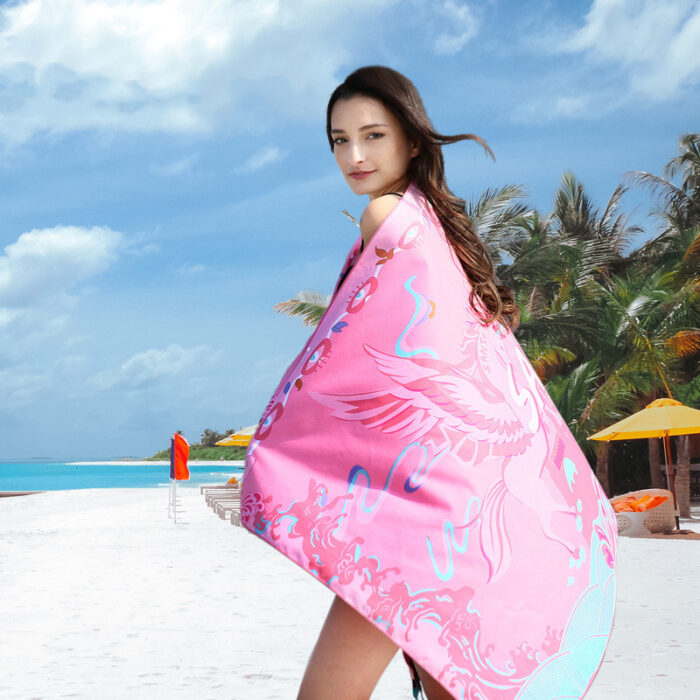 Quick-drying Bath Towel Swimming Towel Seaside Travel Beach Towel - Image 2