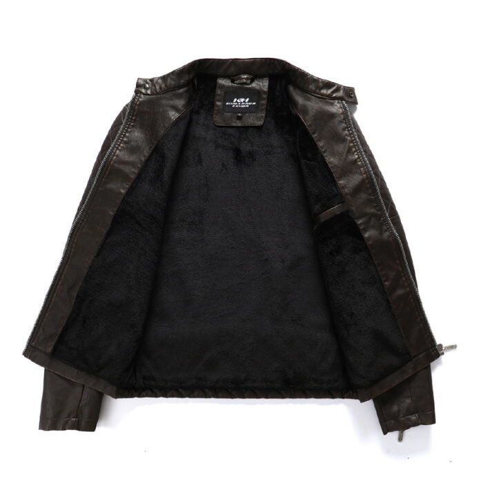 Men's Fashion Trendy Men Autumn And Winter Leather Jackets - Image 5