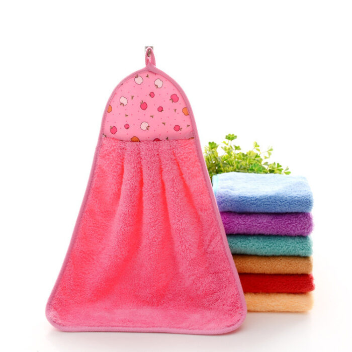 Coral Fleece Hand Towel Hanging Towel - Image 2