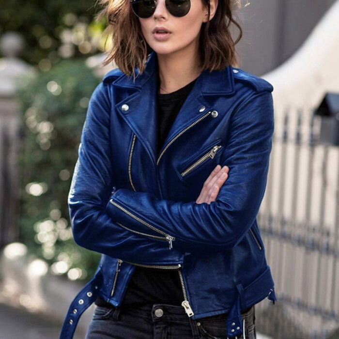Zip leather jacket - Image 9