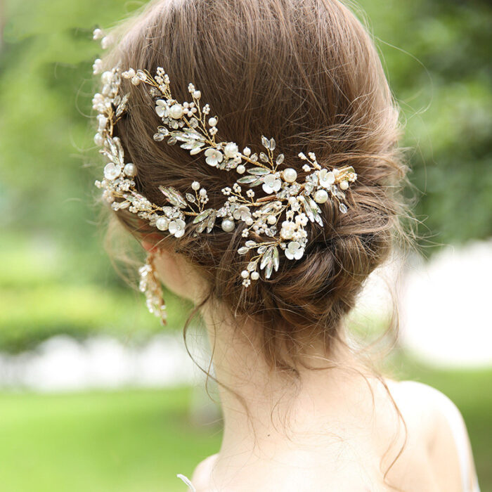Bridal Wedding Jewelry Pearl Hair Clip - Image 1