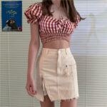 Ladies' summer plaid suit