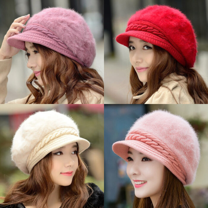 Ladies winter knitted beret - Image 1