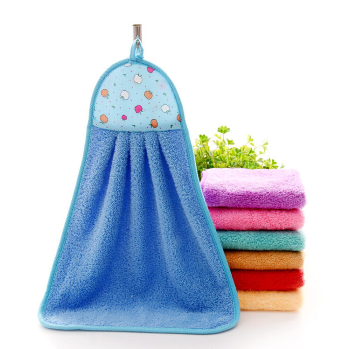 Coral Fleece Hand Towel Hanging Towel - Image 7