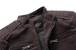 Men Fashion Pu Leather Jackets Coats - Image 4