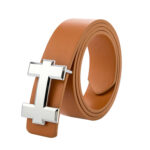 Luxury Designer H Brand Designer Belts Men High Quality Male PU Leather Women Belt Buckle Strap for Jeans Black size 110cm - Image 3