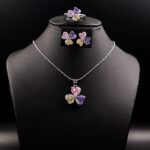 Clover Zircon Diamond Jewellery Set Women - Image 6
