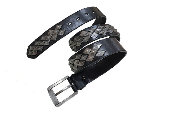 Rivet Alloy Leather Belt For Men And Women - Image 4