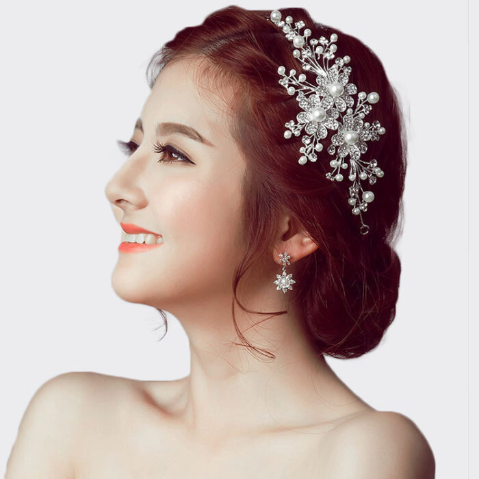 The Bride Wedding Headdress Flower Hair Accessories And Jewelry Manufacturers Wholesale Diamond Alloy Crown Bride - Image 3