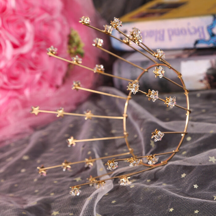 Bride Wedding Jewelry Handmade Star Crown - Image 3
