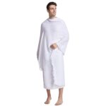Towel Polyester White Embossed Beach Towel - Image 6