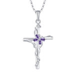 Cross Necklace Sterling Silver Women S925 Silver Pendant Silver Jewellery Zircon Jewellery - Image 4