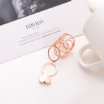 Heart Finger Ring Bracelet 2 in 1 Women Jewellery - Image 9