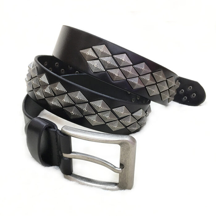 Rivet Alloy Leather Belt For Men And Women - Image 3