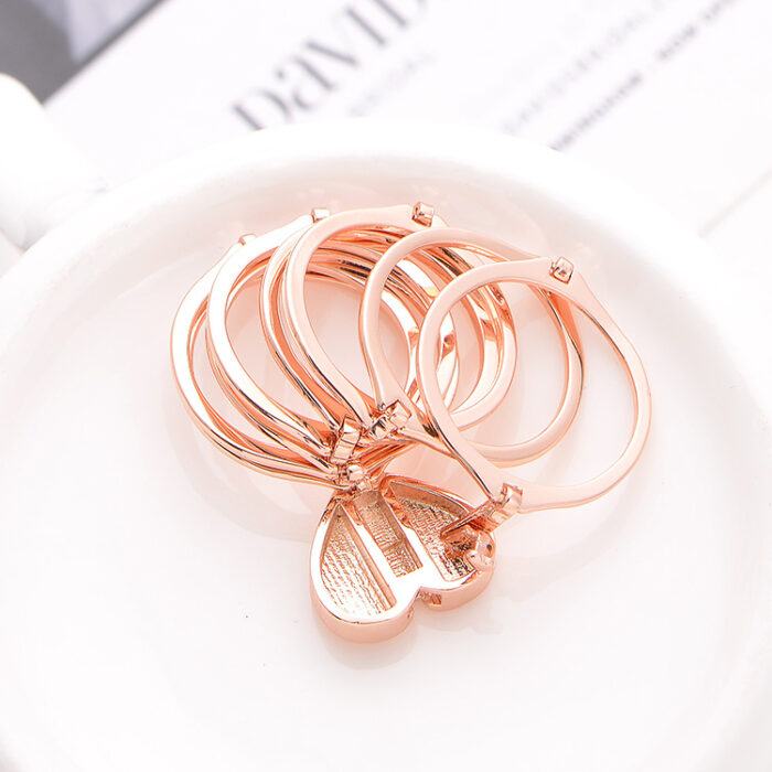Heart Finger Ring Bracelet 2 in 1 Women Jewellery - Image 5