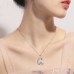 Sterling Silver French Bulldog Moon Pendant Necklace Jewellery Gifts for Women Girls - Image 4