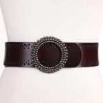 Green Women Belt No Hole Ladies Belts For Dresses Real Leather - Image 6