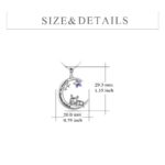 Sterling Silver French Bulldog Moon Pendant Necklace Jewellery Gifts for Women Girls - Image 5