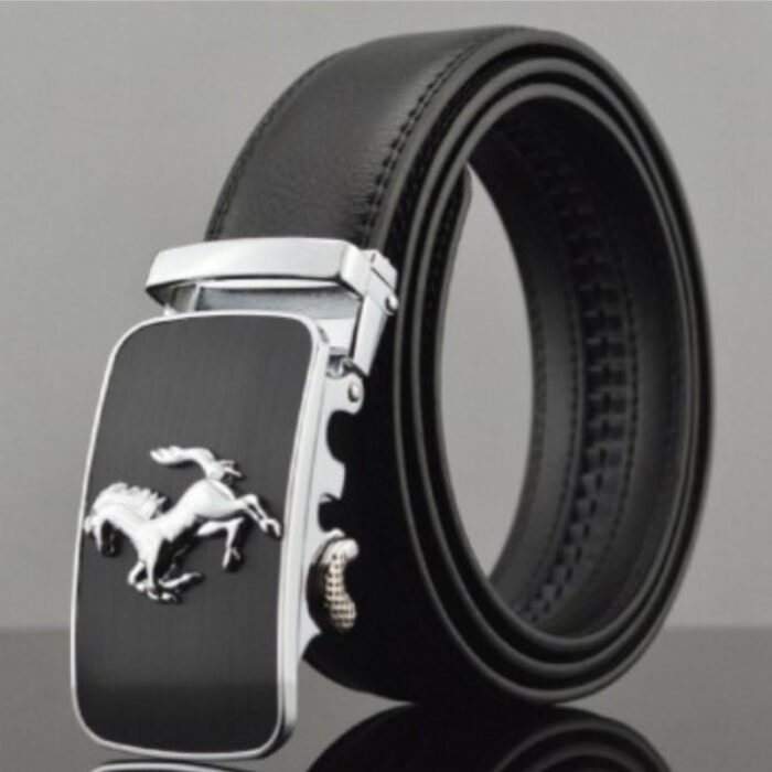 Men Automatic Buckle Leather Belts - Image 1