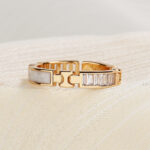 Champagne Gold Bone Light Luxury High Jewellery Ring For Women - Image 4