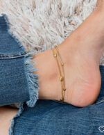 Double Layer Stainless Steel Anklet for Women – Waterproof & Tarnish Free