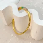 Minimalist Stainless Steel C Cuff Bracelet for Women – Waterproof & Tarnish Free Adjustable Bangle - Image 5