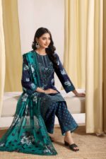 Saphron Urbane Embroidered 3-Piece Suit UEC-05 – Luxury Formal Wear for Women - Image 3