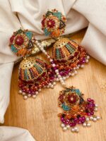 Jhumki Tika Set for Women – Elegant Traditional Jewelry - Image 4