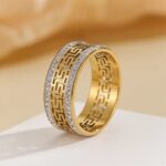 Versace Style Adjustable Stainless Steel Ring for Women – 316L High Quality