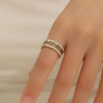 Versace Style Adjustable Stainless Steel Ring for Women – 316L High Quality - Image 2