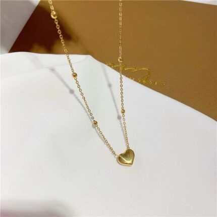 Stainless Steel Heart Necklace for Women – Waterproof & Tarnish-Free Love Pendant