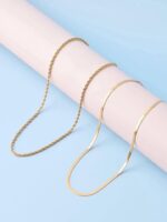 Milas Twisted & Snake Chain Necklace Combo for Women – Stainless Steel Anti-Tarnish - Image 3