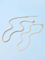 Milas Twisted & Snake Chain Necklace Combo for Women – Stainless Steel Anti-Tarnish - Image 4